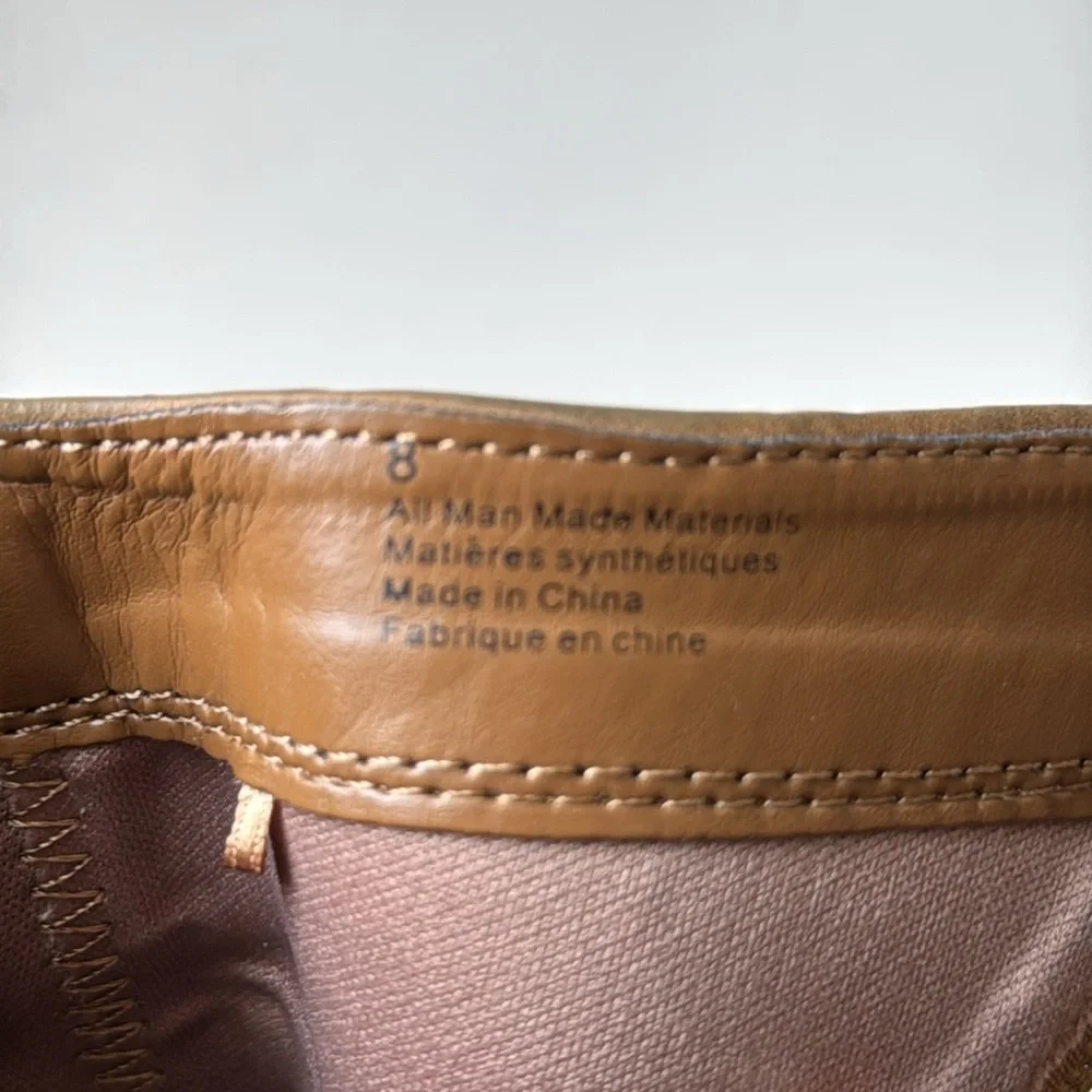Express Brown Suede Ankle Booties with Western Flair